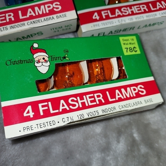 Vintage Christmas trim flasher lamp bulbs - Picture 4 of 7
